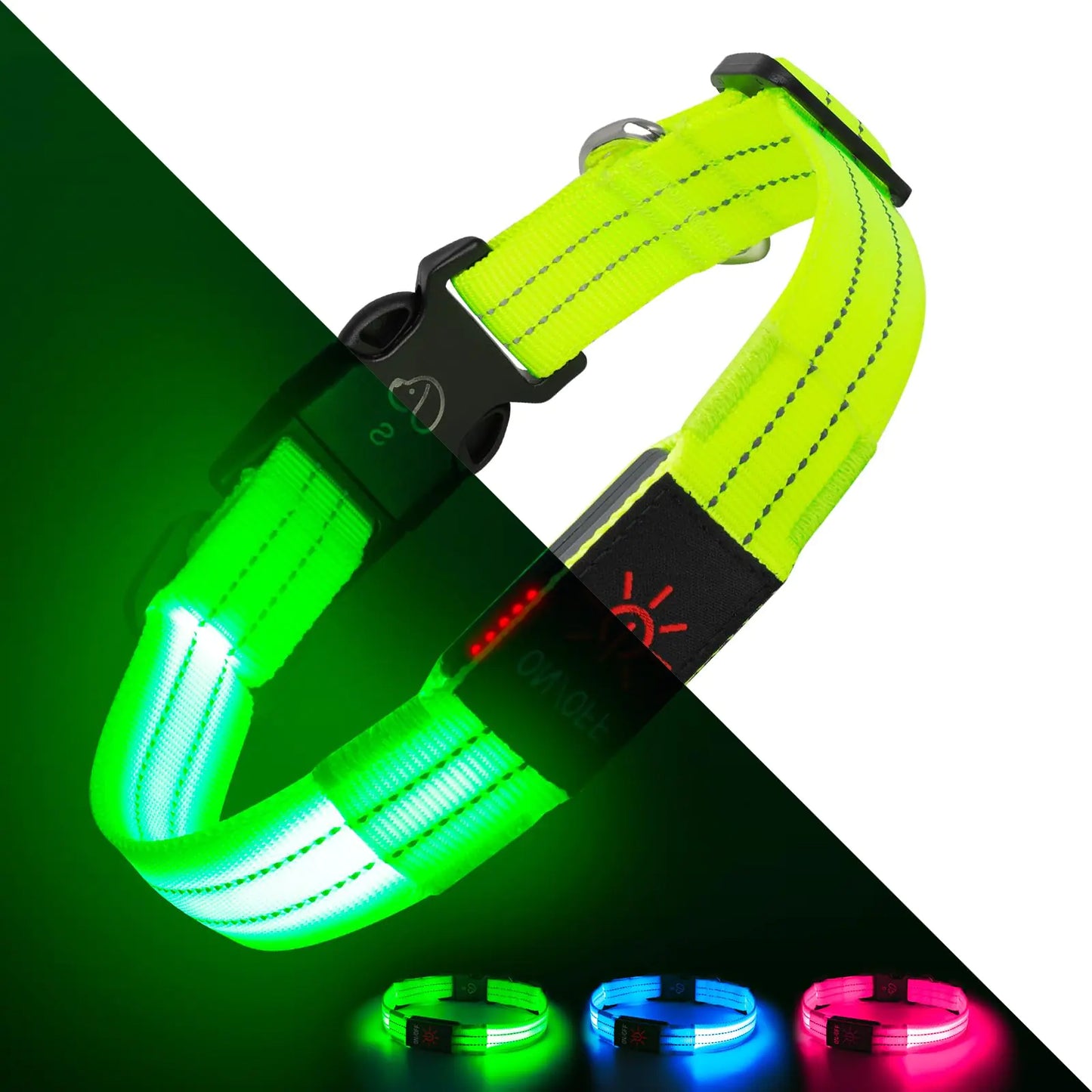 BrightGlow Adjustable Dog Collar