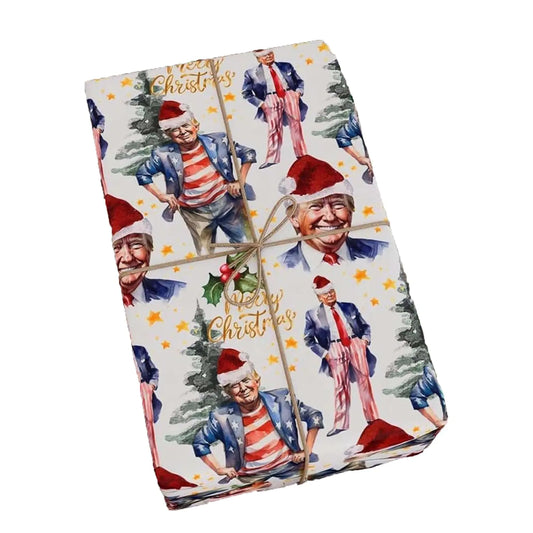 Santa Trump Festive Wrapping Paper