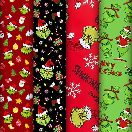 Holiday Cheer 12-Pack Cartoon Christmas Wrapping Paper