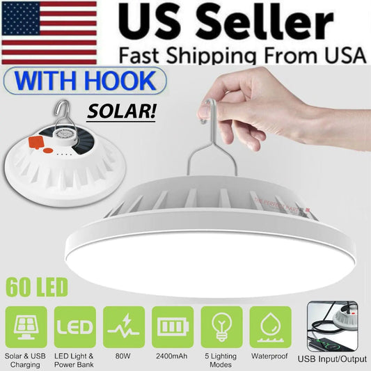 EcoCharge 60 LED Solar & USB Camping Light