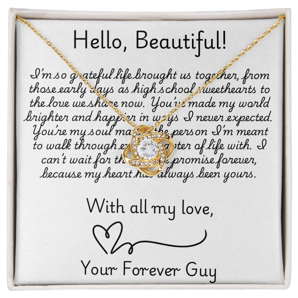 Love Knot Necklace w/Custom Message