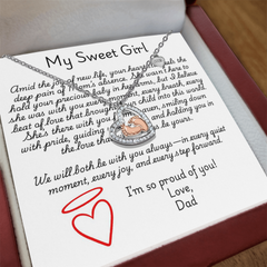 Baby Feet Heart Necklace