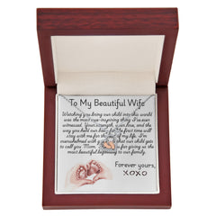 Baby Feet Heart Necklace