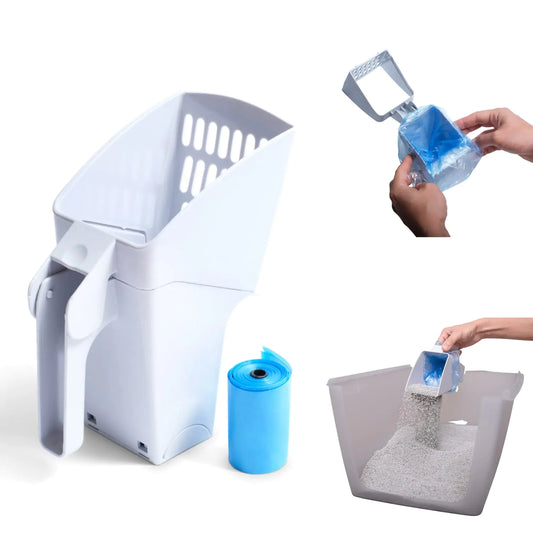 PURRFECT SCOOP Cat Litter Cleaner with Bag Dispenser